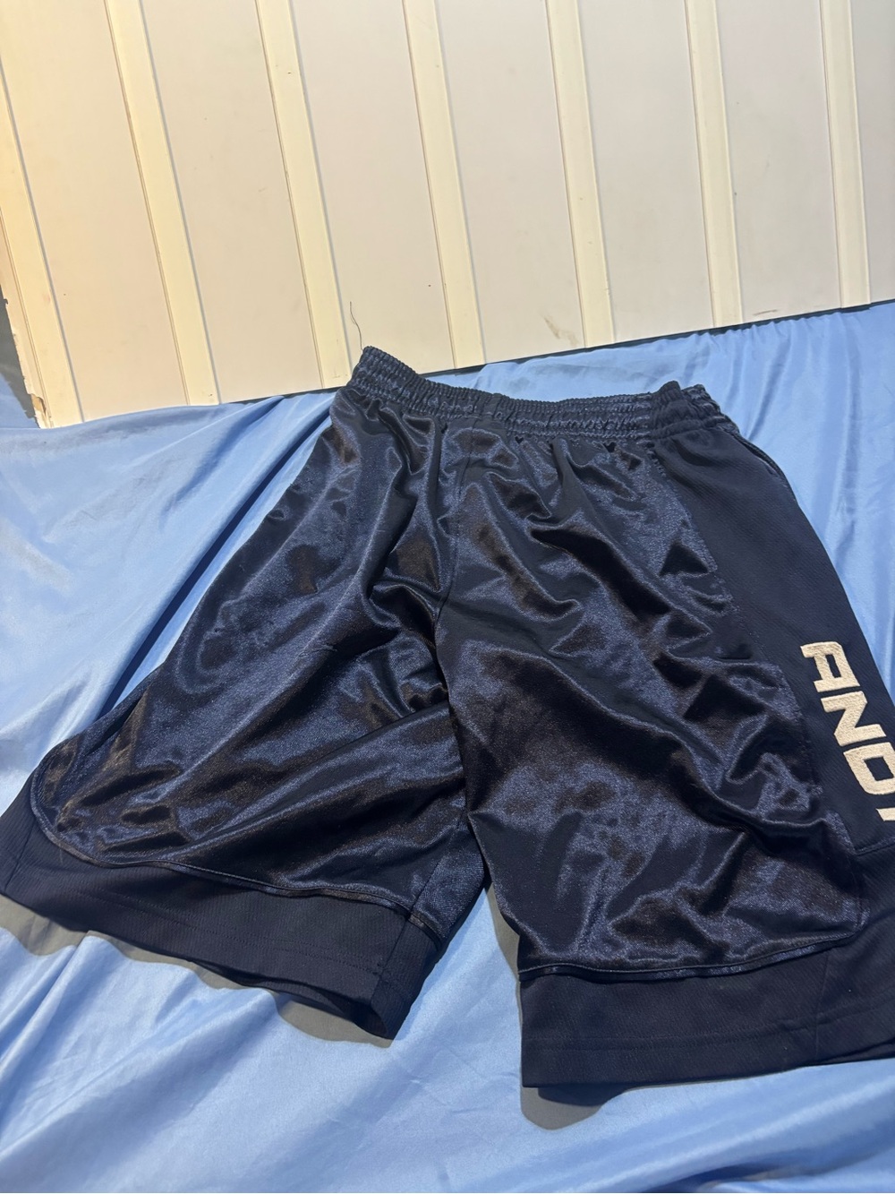AND1 Basketball Streetball Shorts - Navy Blue - Men's Small